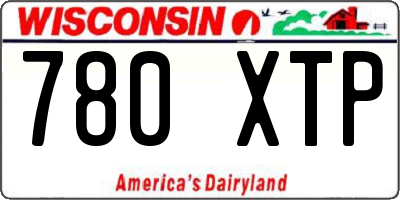 WI license plate 780XTP