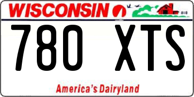 WI license plate 780XTS