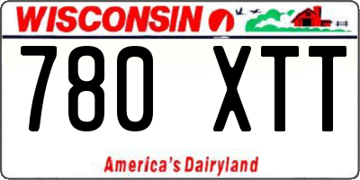 WI license plate 780XTT