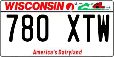 WI license plate 780XTW