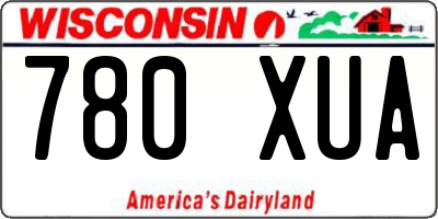 WI license plate 780XUA