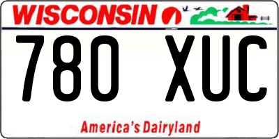 WI license plate 780XUC
