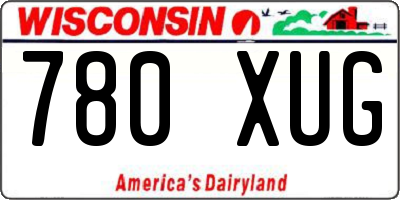 WI license plate 780XUG