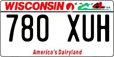 WI license plate 780XUH