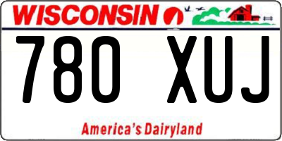 WI license plate 780XUJ