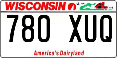 WI license plate 780XUQ
