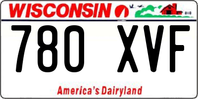 WI license plate 780XVF