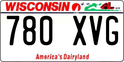 WI license plate 780XVG