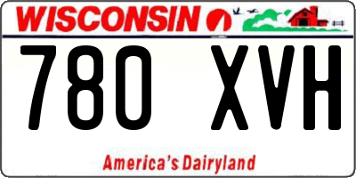 WI license plate 780XVH
