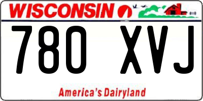 WI license plate 780XVJ