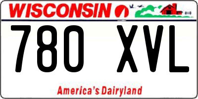 WI license plate 780XVL