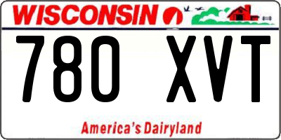 WI license plate 780XVT