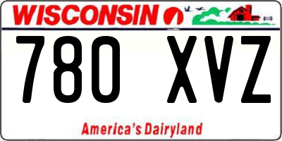 WI license plate 780XVZ