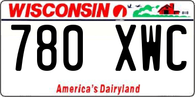 WI license plate 780XWC