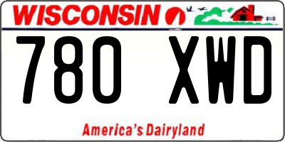 WI license plate 780XWD