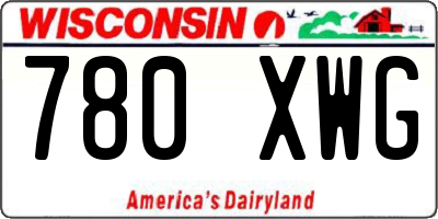 WI license plate 780XWG