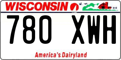 WI license plate 780XWH