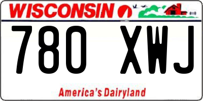 WI license plate 780XWJ