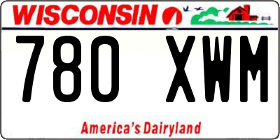 WI license plate 780XWM