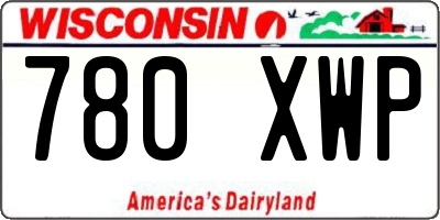 WI license plate 780XWP