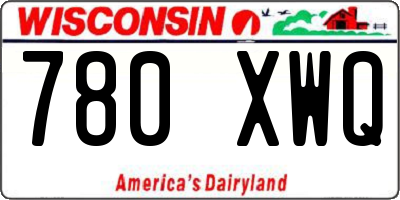 WI license plate 780XWQ