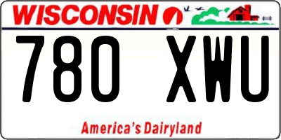 WI license plate 780XWU