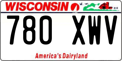 WI license plate 780XWV