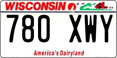 WI license plate 780XWY