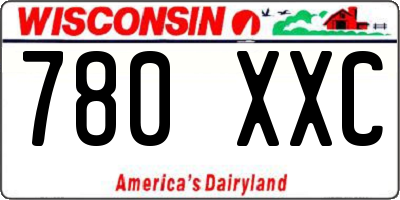 WI license plate 780XXC