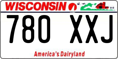 WI license plate 780XXJ