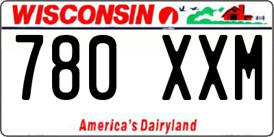 WI license plate 780XXM