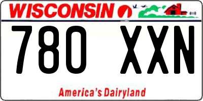 WI license plate 780XXN