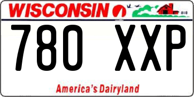 WI license plate 780XXP