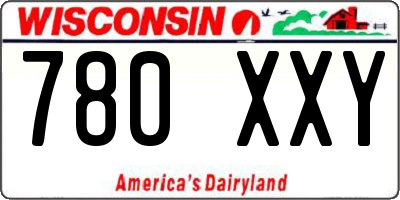 WI license plate 780XXY