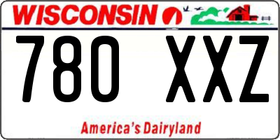 WI license plate 780XXZ