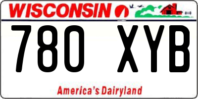 WI license plate 780XYB