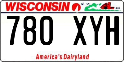 WI license plate 780XYH