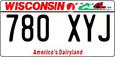 WI license plate 780XYJ