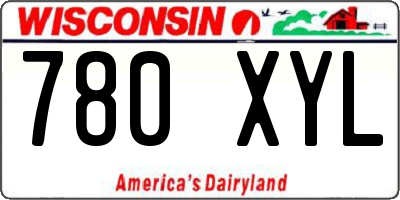 WI license plate 780XYL