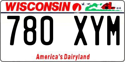 WI license plate 780XYM