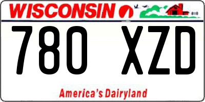 WI license plate 780XZD