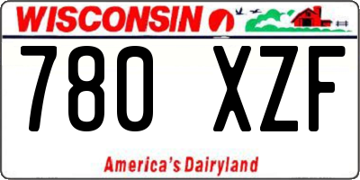 WI license plate 780XZF