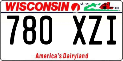 WI license plate 780XZI