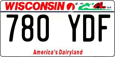 WI license plate 780YDF