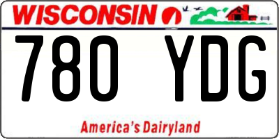 WI license plate 780YDG