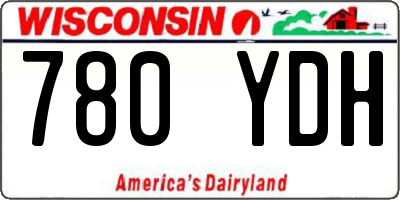 WI license plate 780YDH
