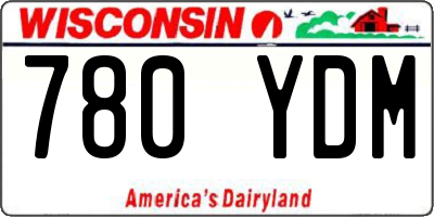 WI license plate 780YDM