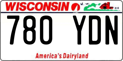 WI license plate 780YDN