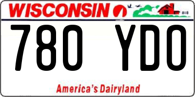 WI license plate 780YDO