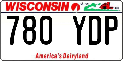 WI license plate 780YDP